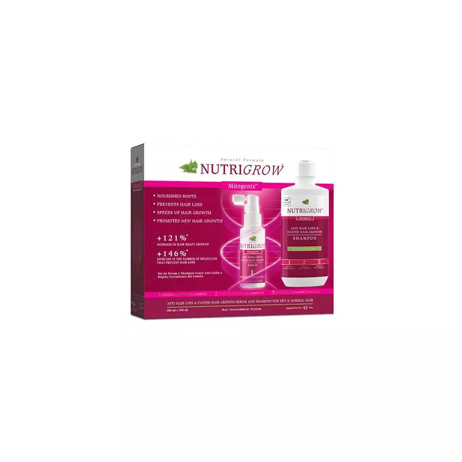 Nutrigrow Hair Serum With Shampoo For Dry And Normal Hair
