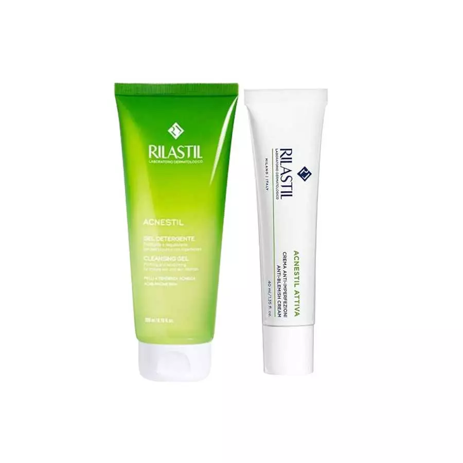 Rilastil Acnestil Attiva Cream + Acnestil Cleansing Gel Offer