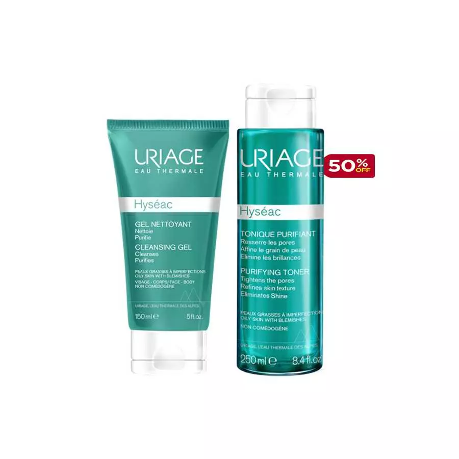 Uriage Hyseac Gel 150Ml + Hyseac Toner 250Ml Offer
